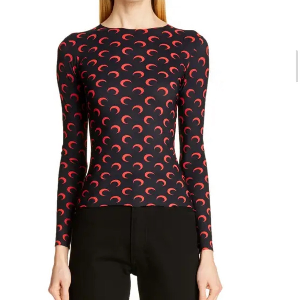 Marine Serre Fitted Moon Top